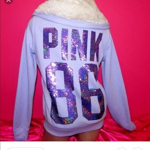 Lavender PINK by VS sequin & fur jacket